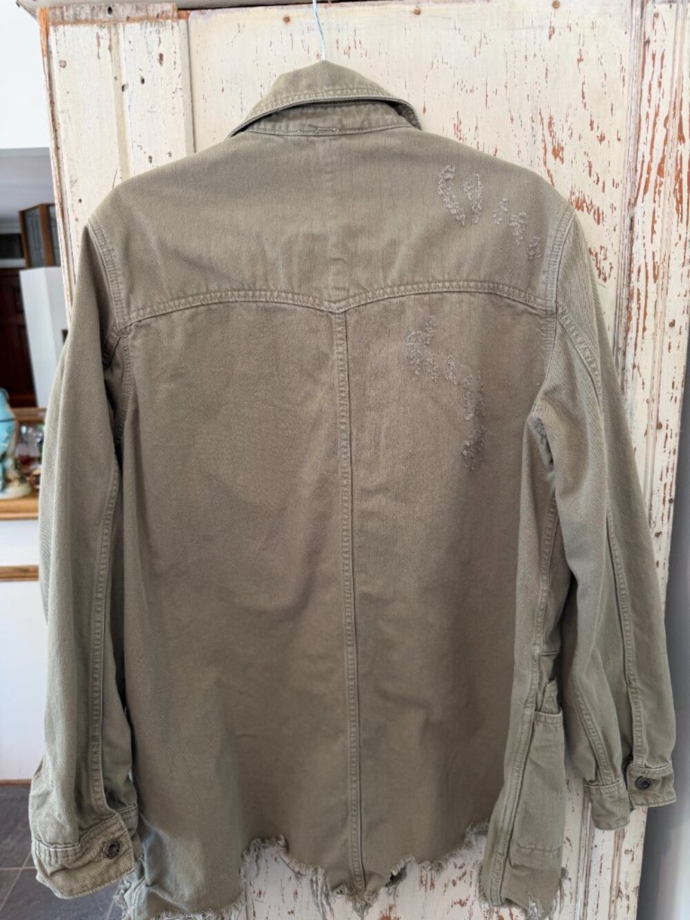 FREE PEOPLE MOONCHILD ARMY GREEN UTILITY SHACKET - Picture 6 of 10